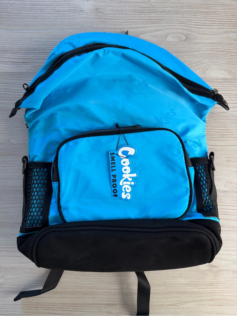 Cookies Smell Proof Men's Blue Satin Backpack